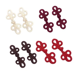 2 Pairs Chinese Knot Frog Buttons Sewing Fastener Chinese Closure Buttons for - Picture 1 of 29