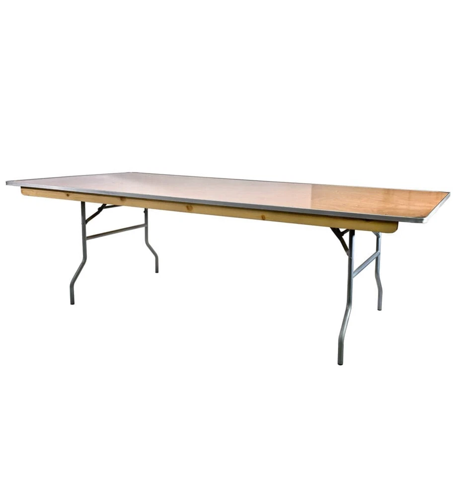 8' x 4' Rectangle CornerMax Plywood Folding Table by Chivari - Image 1 of 4