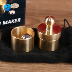 COIN MAKER BRASS | Magic Trick Steel Ball Changes to Coin Close-Up Illusion - Picture 1 of 5