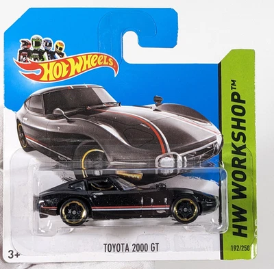 Tarjeta corta Hot Wheels Toyota 2000 GT 2014 negra #192 HW Workshop-HW All Stars Foto 1 de 4