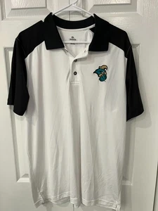 KA Knights Coastal Carolina Chants White and Black Golf Polo Shirt Mens Large - Picture 1 of 5