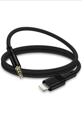 3.5mm Jack AUX Adapter Cable Cord to Car Audio For iPhone 7 8 X 11 12 13 14 PRO - Image 1 of 4