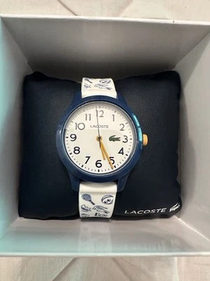 Lacoste Kids Watch L.12.12 Analog Quartz Wrist Watch Silicone Band White Navy - Image 1 of 4
