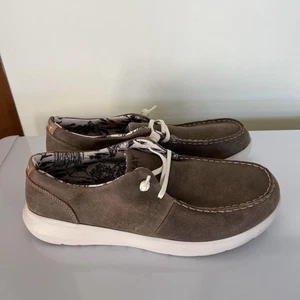 Ariat Shoes Womens Size 11 Brown Suede Moc Toe Slip On Casual Leather 10034884 - Picture 1 of 10