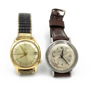 Vintage Accutron Bulova Quartz Gold Filled Men's Wristwatches Lot of 2 #WB2085-2 - Picture 1 of 8