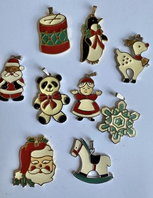 VTG 1980s WALLACE Silversmiths 17pcs Pewter Christmas Cookie Ornaments w Boxes - Image 1 of 4