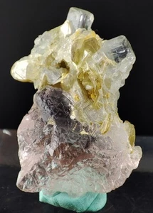 10G Natural Terminated Aquamarine With Pink Fluorite And Mica From Pakistan - Picture 1 of 13