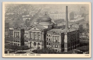 Toledo OH View Lucas County Court House L W Platt Pub Hirsch News Co Postcard N4 - Picture 1 of 2