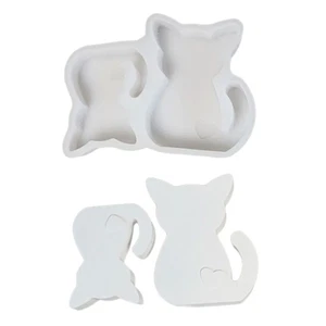 Cats Kitten Figurine Silicone Molds for Soap Chocolate Fondant Mold - Picture 1 of 8
