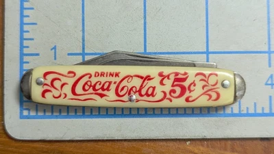 Navaja de Bolsillo COCA COLA De Colección Bebida Coca-Cola 5 Céntimos EE. UU. 2 Hojas Foto 1 de 3