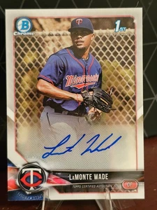 Bowman Chrome 2018 - Prospect Autographs LaMonte Wade #BCPA-LW (AU, RC) - Imagen 1 de 2