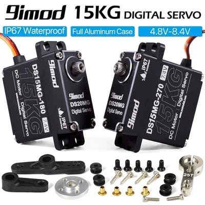 9imod DS15MG 15KG Metal Gear Digital Servo für 1:8 1:10 RC SCX10 TRX4 D90 Auto - Bild 1 von 4