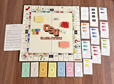 OSU Oklahoma Stateopoly 1988 Late For The Sky Monopoly Clone Board Game 1st Ed - Image 1 of 4