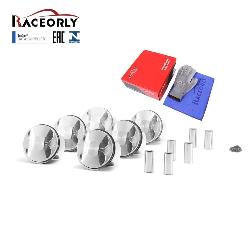 RACEORLY Pistons Rings 81mm For Audi A6 C6 2.4L 2005-2012 06E107065AR Foto 1 de 4