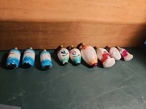 9 Not Tested Antique Milk Glass Houses.Lanterns.Santa Xmas Light Bulb Chinese  - Picture 1 of 8