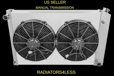 CAMPEÓN 3 FILAS CUBIERTA RADIADOR 14" VENTILADORES 73-86 CHEVY K5 BLAZER 19" NÚCLEO MANUAL Foto 1 de 3