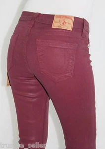 TRUE RELIGION Brand Women's Coated Halle Stretchy Skinny Legging Jeans Pants - Picture 1 of 8