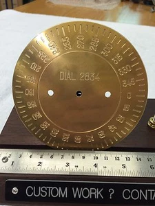 PLACA DE GRABADO DE LATÓN PARA NUEVO HERMES BANDEJA DE FUENTES INSTRUMENTO DIAL GRADOS RUEDA - Imagen 1 de 12