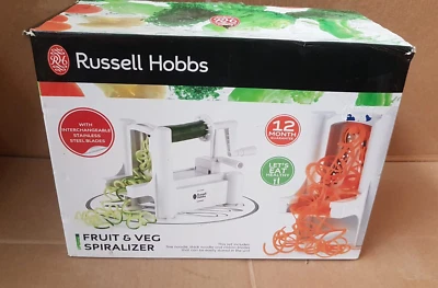 Espiralizador de frutas y verduras Russell Hobbs con cuchillas intercambiables de acero inoxidable Foto 1 de 4