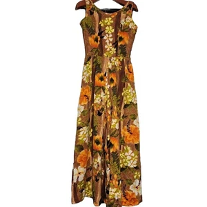 Vintage 60er 70er Stan Hicks Hawaiian Casuals Floral Palazzo Jumpsuit Small - Bild 1 von 19