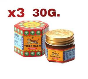  Red Tiger Balm Ointment Thai Herbal Aroma Relaxing Massage Balm3X 30g