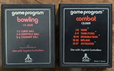 ATARI GAME PROGRAM Combat Tank Pong Invisible Tank Biplane Jet Fighter + Bowling - Image 1 of 4