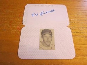 Don Lenhardt (d. 2014) Signed 3.5X4.5 Table Card MLB Baseball St. Louis Browns - Picture 1 of 2