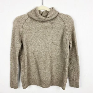 Muji Womens Turtleneck Pullover Sweater Wool Yak Brown Size XS Non-Itchy Soft - Picture 1 of 6
