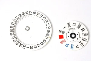 Seiko 160287S day/date calendar and clip, for crown at4         ,        -20282 - Imagen 1 de 2