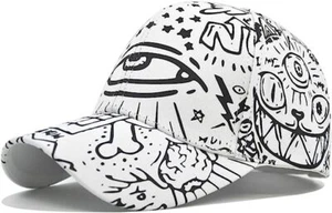 Baseball Cap im Graffiti-Print-Stil Evil Eye - verschiedene Farben erhältlich - Bild 1 von 3