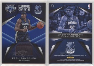 2016 Totally Certified Fabric of the Game Materials Blue /99 Zach Randolph #19
