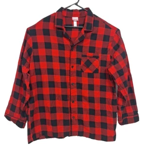 Target Wondershop Men's XL Flannel Buffalo Plaid LS Pajama Sleep Shirt - NWOT - Picture 1 of 7
