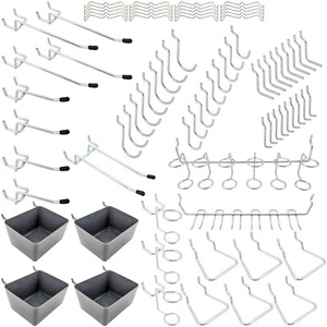 80 Piece Pegboard Hooks and Holders - Includes Straight, Curved, and Angled H... - Picture 1 of 9