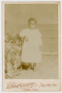 African American Child 1880 Cabinet Card Photo Black Baby Easton Pa J10914