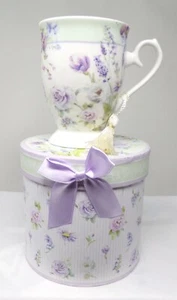 Delton Products 4,6" Porzellan Becher/Geschenkbox, Lavendel Rose * SKU16-1 - Bild 1 von 3