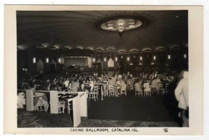 CASINO BALLROOM CATALINA ISLAND CALIFORNIA RPPC POSTCARD 1940'S - Picture 1 of 2