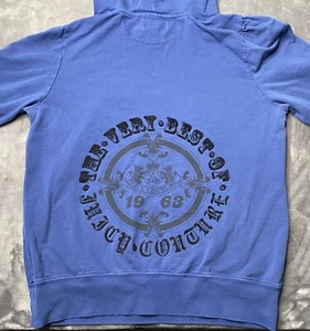 Y2K Juicy Couture Tracksuit Hoodie Jacket Women's XL Blue Pullover Top Vintage - Picture 1 of 7