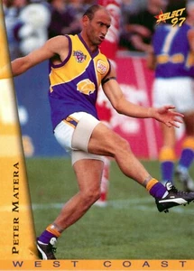 1997 WEST COAST EAGLES AFL Card PETER MATERA - Picture 1 of 2
