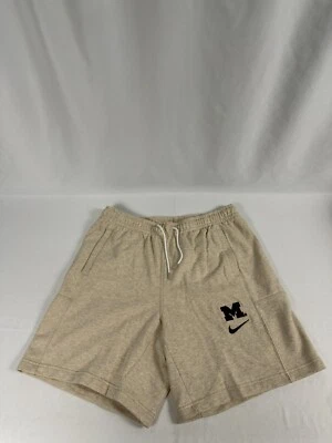 Pantalones Cortos Nike Michigan Wolverines Fútbol Polar Beige FJ9231-252 Para Hombres Talla Grande Foto 1 de 4