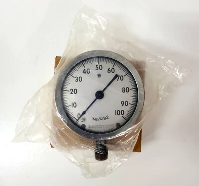 Ashcroft 4-1/2" General Service Gauge 0-100 kg/cm2 ~ 1/2" Bottom Connection  - Image 1 of 3