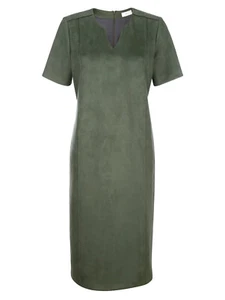 Mona Kleid aus Velours-Lederimitat oliv  Gr. 42  0123139607 - Picture 1 of 4