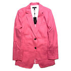 RAG & BONE Womens Charles Linen Long Blazer Jacket Magenta Pink (MSRP $550)