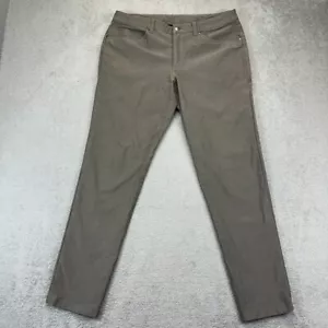 LULULEMON ABC Slim Fit Utilitech Pants Gray Jeans Stretch Mens 34x32 Office - Picture 1 of 8