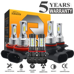 For Subaru WRX Hatchback 4-Door 2012-2014 6x Combo LED Headlight Fog Light Bulbs - Picture 1 of 19