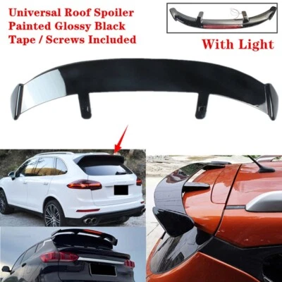 Universal For Porsche Cayenne 15-18 Rear Tail Roof Spoiler ABS Wing W/Light Foto 1 de 4