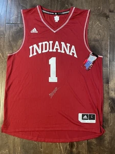 MIKE WOODSON SIGNED AUTOGRAPH COA JSA INDIANA HOOSIERS ADIDAS JERSEY COACH - Picture 1 of 2