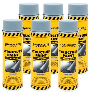 Strukturlack 6 x 500ml Grau Kunststoff Strukturspray Bumper Paint für Plastik - Bild 1 von 3