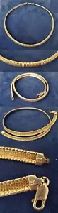 Collana Catena Choker Argento Sterling Spessa 35,2 gr 16,5" nl120 - Foto 1 di 1