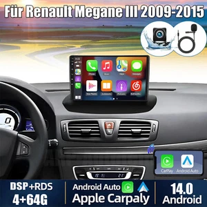 4+64GB Android 13 Autoradio Für Renault Megane 3 2009-2014 AHD DSP GPS Carplay - Bild 1 von 24