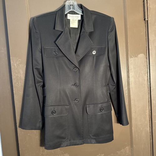 SAINT LAURENT (YSL) Blazer vintage Yves Saint Laurent Encore nero lana laine taglia 4 USA